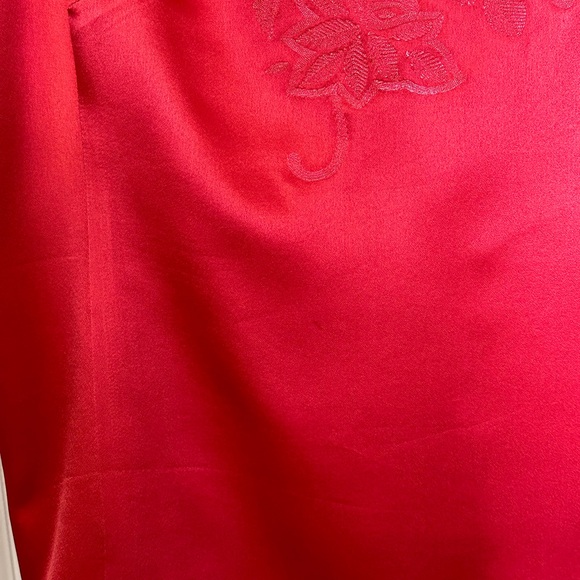 Ellen Tracy Red/pink Sleeveless Silk Blouse sz 16 - Picture 6 of 7